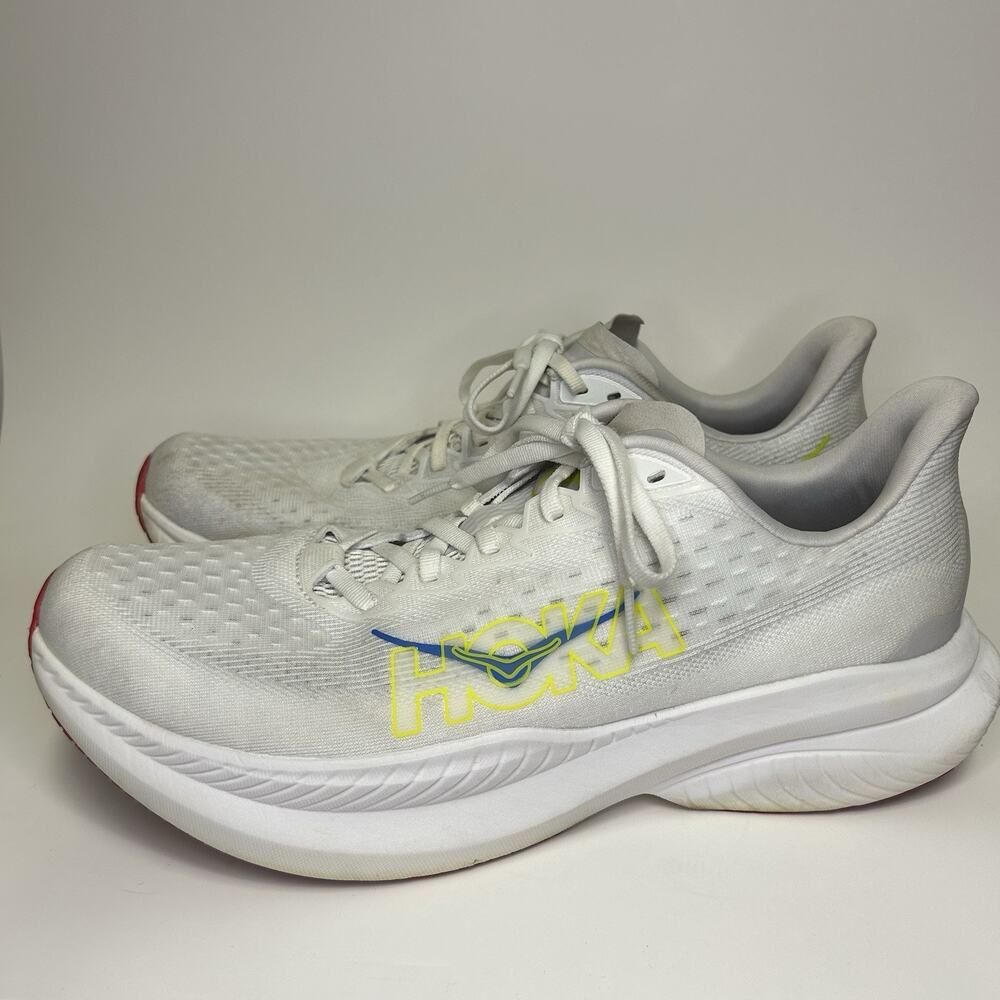 Hoka One One Mach 6 Men's Size 11.5 Running Shoes White Sneakers Athletic